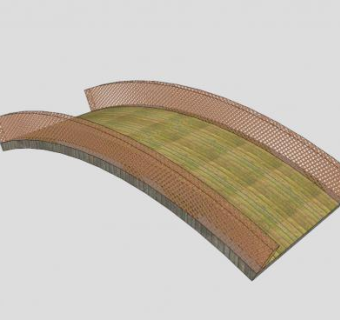 防腐木桥SU模型下载_sketchup草图大师SKP模型