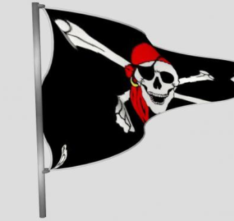 海盗旗帜SU模型下载_sketchup草图大师SKP模型