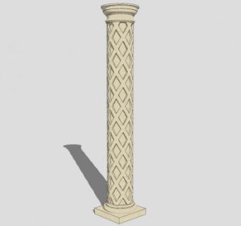 罗马柱石柱子SU模型下载_sketchup草图大师SKP模型