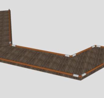 景观栈道SU模型下载_sketchup草图大师SKP模型