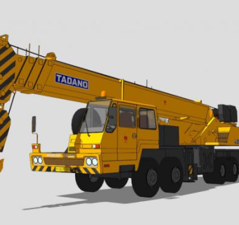 工程车大型吊车SU模型下载_sketchup草图大师SKP模型