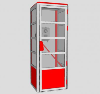 电话亭SU模型下载_sketchup草图大师SKP模型