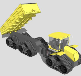 工程车搬运机械车辆SU模型下载_sketchup草图大师SKP模型