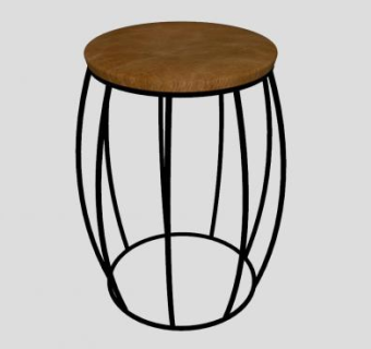 铁艺圆凳SU模型下载_sketchup草图大师SKP模型