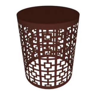 镂雕圆凳SU模型下载_sketchup草图大师SKP模型