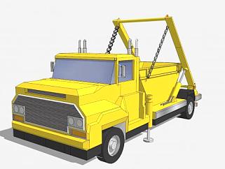 黄色钢筋混凝土机械SU模型下载_sketchup草图大师SKP模型