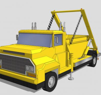 黄色钢筋混凝土机械SU模型下载_sketchup草图大师SKP模型