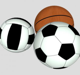 足球排球篮球SU模型下载_sketchup草图大师SKP模型