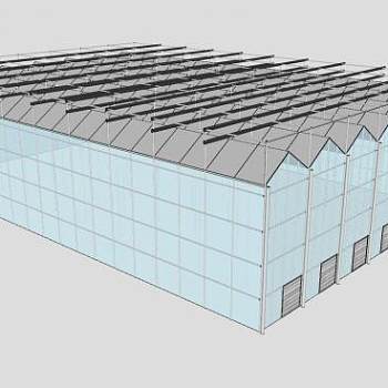 联排大棚SU模型下载_sketchup草图大师SKP模型