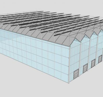 联排大棚SU模型下载_sketchup草图大师SKP模型
