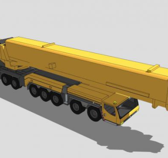 黄色起重机械SU模型下载_sketchup草图大师SKP模型