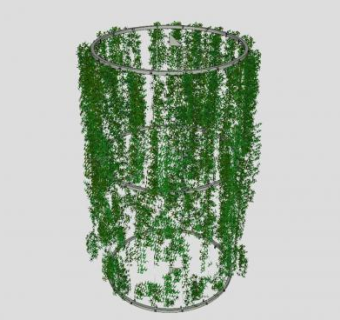 国庆花架常用植物爬山虎SU模型下载_sketchup草图大师SKP模型