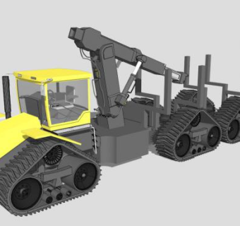 黄色工程车SU模型下载_sketchup草图大师SKP模型