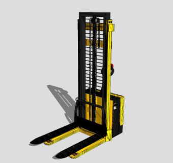 手动叉车工程车辆SU模型下载_sketchup草图大师SKP模型