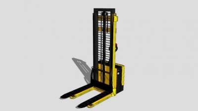 手动叉车工程车辆SU模型下载_sketchup草图大师SKP模型
