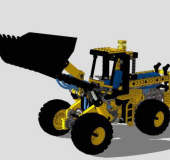 工程车辆铲车装载机SU模型下载_sketchup草图大师SKP模型