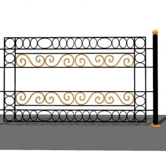 欧式护栏扶手SU模型下载_sketchup草图大师SKP模型