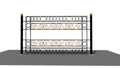 欧式护栏扶手SU模型下载_sketchup草图大师SKP模型