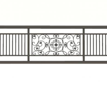 铁艺扶手栏杆sketchup模型下载_sketchup草图大师SKP模型