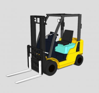 工程车辆叉车SU模型下载_sketchup草图大师SKP模型