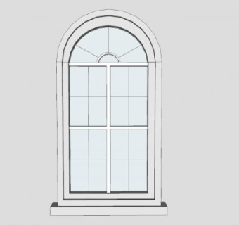 欧式套线窗户SU模型下载_sketchup草图大师SKP模型