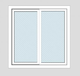 玻璃窗推玻窗口SU模型下载_sketchup草图大师SKP模型