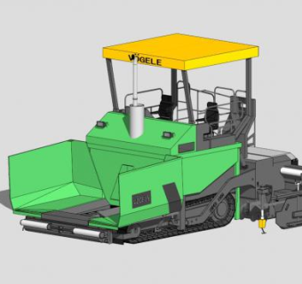 工程车辆绿色装载车辆SU模型下载_sketchup草图大师SKP模型