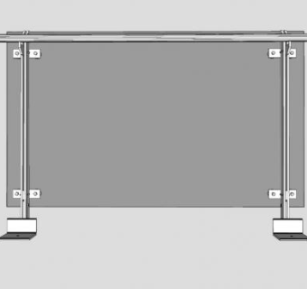 玻璃扶手栏杆sketchup模型下载_sketchup草图大师SKP模型