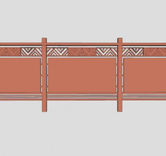 中式民族风宣传栏广告牌SU模型下载_sketchup草图大师SKP模型