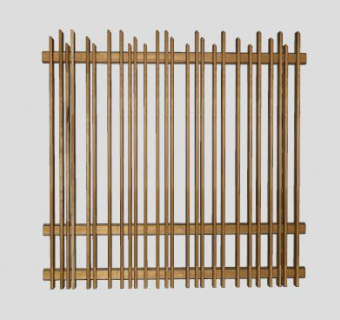 木栅栏护栏sketchup模型下载_sketchup草图大师SKP模型