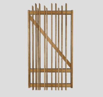 木栏栅栅栏sketchup模型下载_sketchup草图大师SKP模型