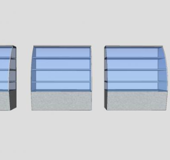 玻璃蛋糕展柜SU模型下载_sketchup草图大师SKP模型