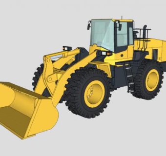 铲土运输机械推土机SU模型下载_sketchup草图大师SKP模型