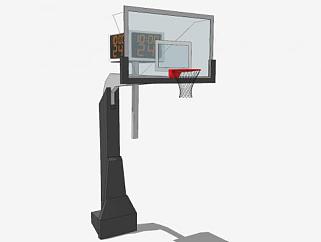 <em>玻璃钢</em>篮球架篮框SU模型下载_sketchup草图大师SKP模型