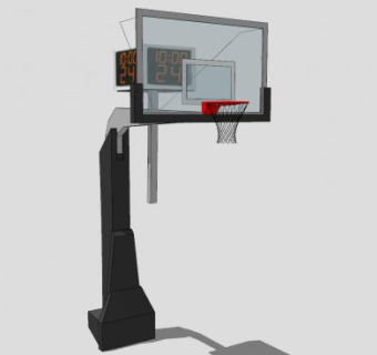 玻璃钢篮球架篮框SU模型下载_sketchup草图大师SKP模型