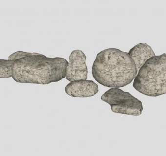 石头石块SU模型下载_sketchup草图大师SKP模型