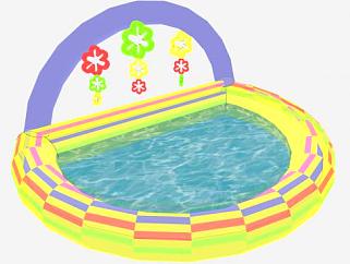 儿童游泳池SU模型下载_sketchup草图大师SKP模型