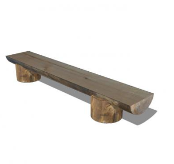 生态木长椅坐凳SU模型下载_sketchup草图大师SKP模型