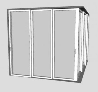 转角玻璃门SU模型下载_sketchup草图大师SKP模型