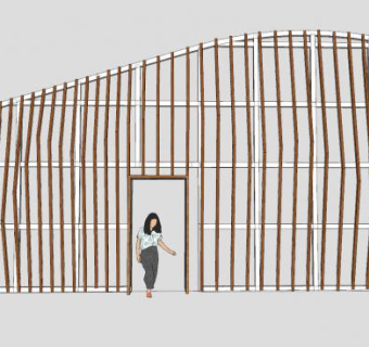 现代创意门SU模型下载_sketchup草图大师SKP模型