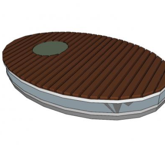 户外景观坐凳SU模型下载_sketchup草图大师SKP模型