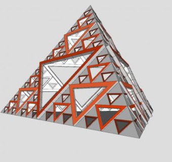 三角形金字塔景墙雕塑SU模型下载_sketchup草图大师SKP模型