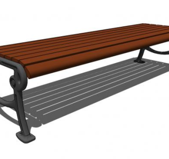 公园长椅户外长椅凳子SU模型下载_sketchup草图大师SKP模型