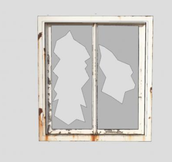 生锈的破窗户窗口SU模型下载_sketchup草图大师SKP模型