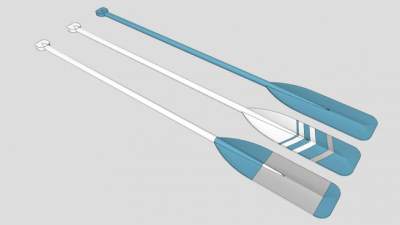 划船的双桨SU模型下载_sketchup草图大师SKP模型