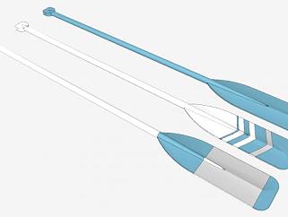 划船的双桨SU模型下载_sketchup草图大师SKP模型