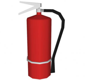 灭火器消防器材SU模型下载_sketchup草图大师SKP模型