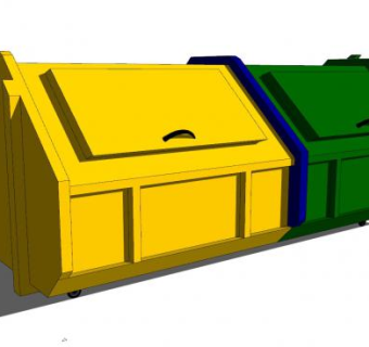 垃圾站垃圾箱SU模型下载_sketchup草图大师SKP模型