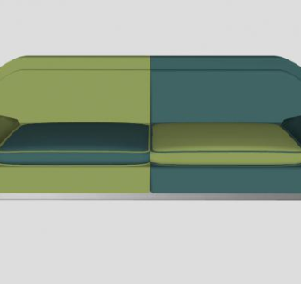 简约双拼色小沙发家具SU模型下载_sketchup草图大师SKP模型