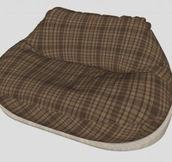 懒骨布艺沙发SU模型下载_sketchup草图大师SKP模型